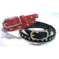 Shining Rhinestones PU Belt with Fashion Studs